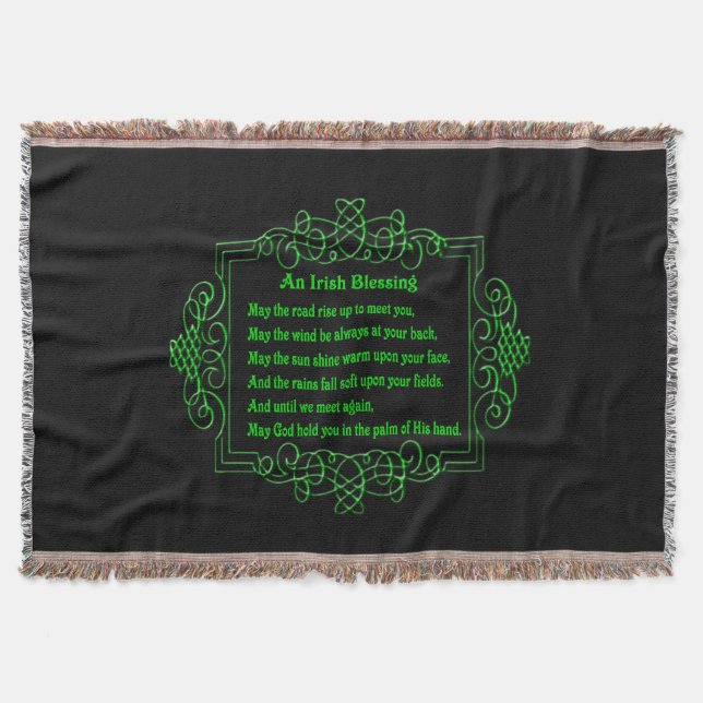 Irish Blessing Throw Blanket Decke (Vorderseite)