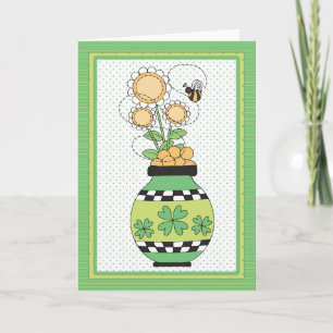 Irish Blume Pot St. Patrick's Day Card Karte
