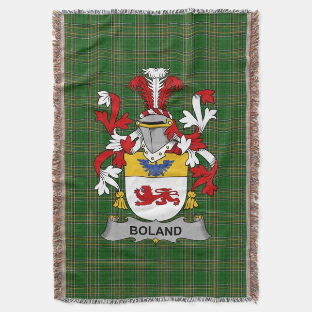 Irish Boland oder O_Boland Coat of Arms Family Cre Decke (Vorderseite Vertikal)