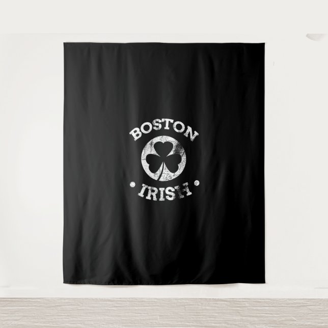 Irish Boston Tshirt St Patricks Day Parade 617 Bos Wandteppich (Vorderseite)