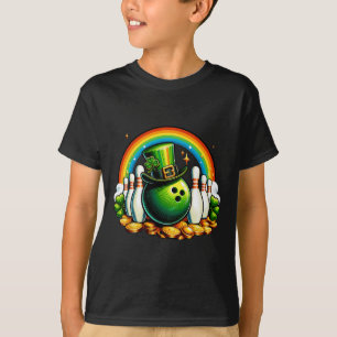 Irish Bowling Bylls Kleeblatt Leprechaun St Patric T-Shirt