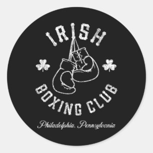 Irish Boxing Club - Boxhandschuhe Philadelphia Runder Aufkleber
