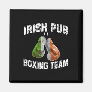 Irish Boxing Funny Ireland Flag Flag - Irish Pub Magnet