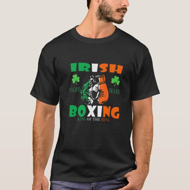 Irish Boxing Ireland Flag Kleeblatt Irish Boxing S T-Shirt (Vorderseite)