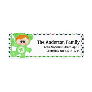 Irish Boy Care a Lot Kids Address Labels d4