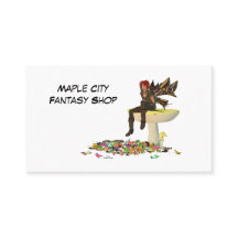 Irish Boy Fairy auf Mushroom Business Card