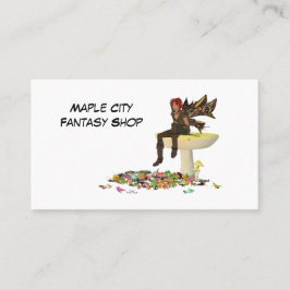 Irish Boy Fairy auf Mushroom Business Card Visitenkarte
