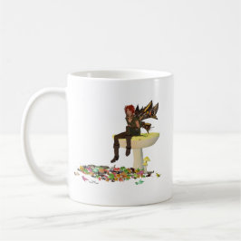Irish Boy Fairy auf Mushroom Coffee Tasse
