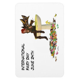 Irish Boy Fairy auf Mushroom Flexible Foto Magnet