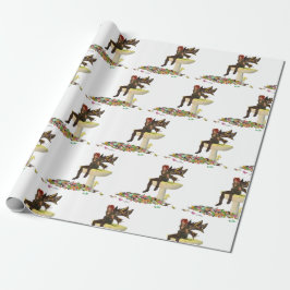 Irish Boy Fairy auf Mushroom Wrapping Paper Geschenkpapier