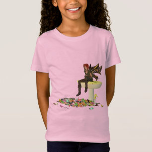 Irish Boy Fairy auf Mushtoom Girl's T - Shirt