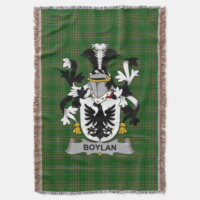 Irish Boylan oder O_Boylan Coat of Arms Family Cre Decke (Vorderseite Vertikal)
