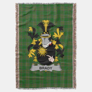 Irish Brady oder McBrady Coat of Arms Familienwapp Decke