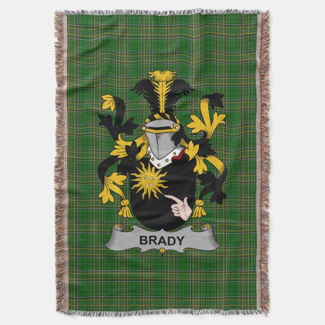 Irish Brady oder McBrady Coat of Arms Familienwapp Decke (Vorderseite Vertikal)