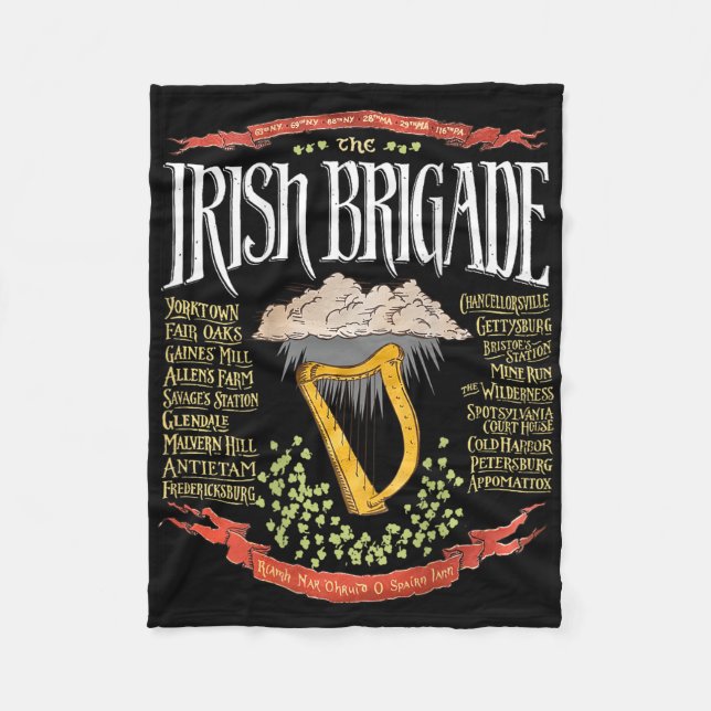 Irish Brigade Ziviler Krieg Fleecedecke (Vorderseite)