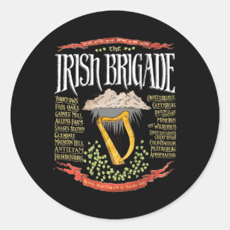 Irish Brigade Ziviler Krieg Runder Aufkleber
