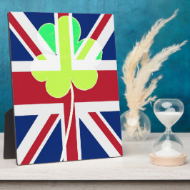 Irish British Flag Kleeblatt Clover St Patrick Ver Fotoplatte