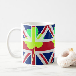 Irish British Flag Kleeblatt Clover St Patrick Ver Kaffeetasse