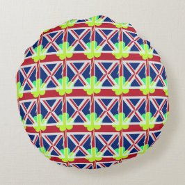 Irish British Flag Kleeblatt Clover St Patrick Ver Rundes Kissen
