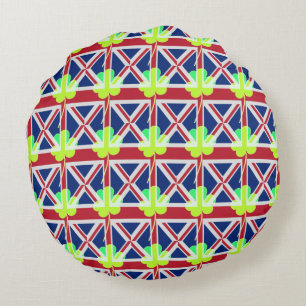 Irish British Flag Kleeblatt Clover St Patrick Ver Rundes Kissen