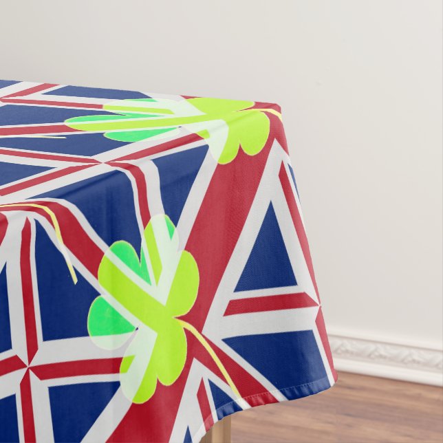 Irish British Flag Kleeblatt Clover St Patrick Ver Tischdecke (Beispiel)