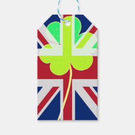 Irish British Flag Shamrock Clover St. Patrick UK Geschenkanhänger