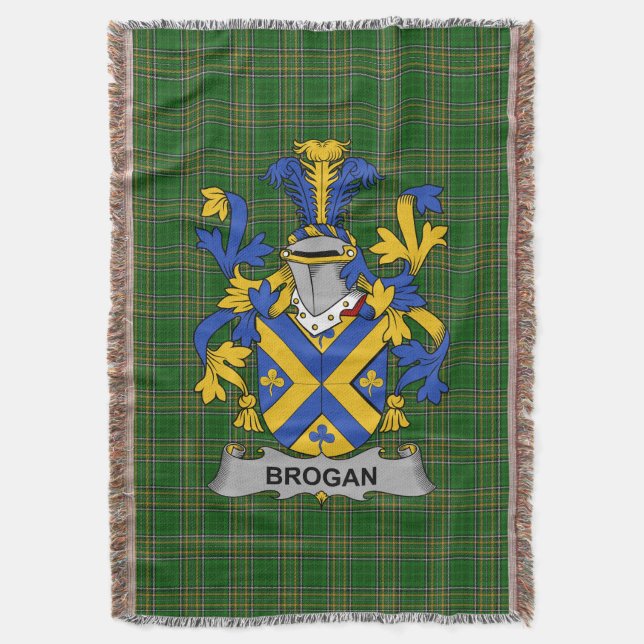 Irish Brogan oder O_Brogan Coat of Arms Family Cre Decke (Vorderseite Vertikal)