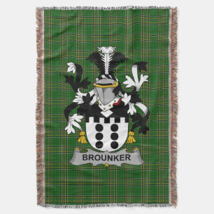 Irish Brounker Coat of Arms Familienwappen Irland Decke