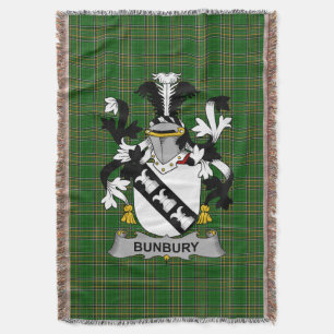 Irish Bunbury Coat of Arms Familienwappen Irland Decke