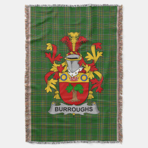 Irish Burroughs Coat of Arms Familienwappen Irland Decke
