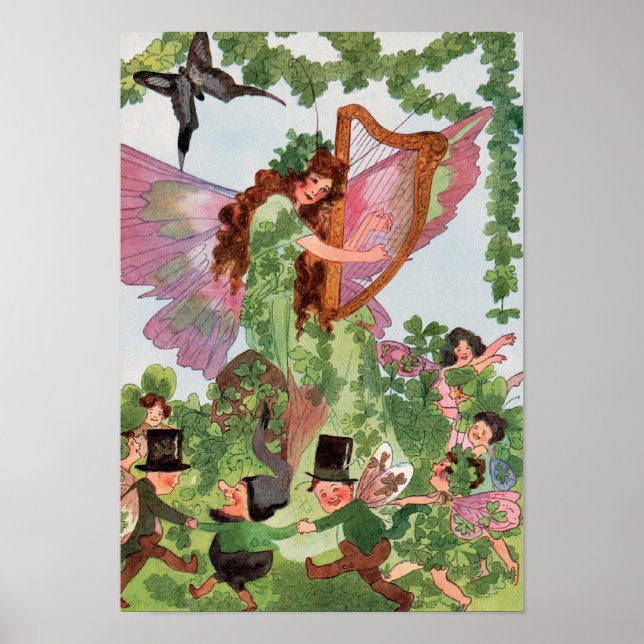 Irish Butterfly Fairy Poster Print (Vorne)