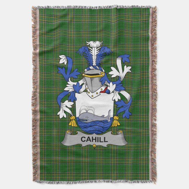 Irish Cahill oder O_Cahill Coat of Arms Family Cre Decke (Vorderseite Vertikal)