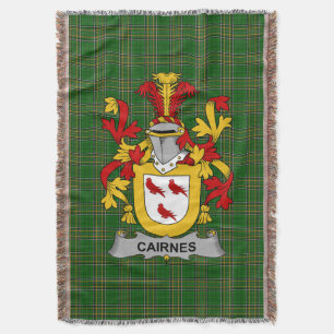 Irish Cairnes Coat of Arms Familienwappen Irland Decke