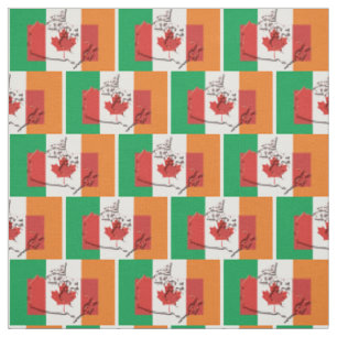 IRISH CANADIAN FLAGS Stolzes Erbe Stoff