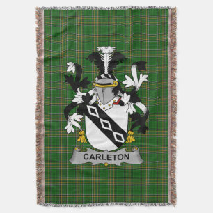 Irish Carleton Coat of Arms Familienwappen Irland Decke
