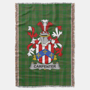 Irish Carpenter Coat of Arms Familienwappen Irland Decke