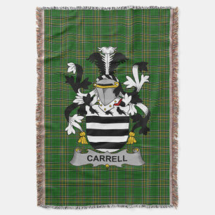 Irish Carrell Coat of Arms Familienwappen Irland Decke