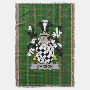Irish Carson Coat of Arms Familienwappen Irland Decke