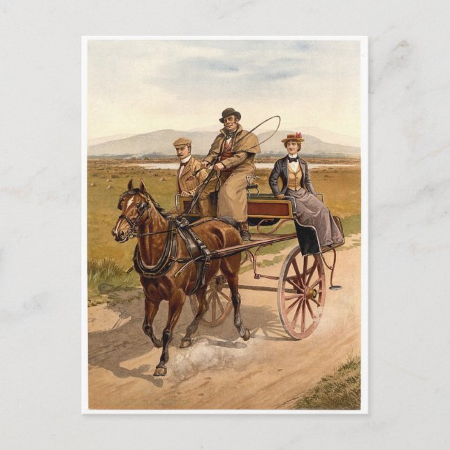 Irish Cart and Horse Postkarte (Vorderseite)