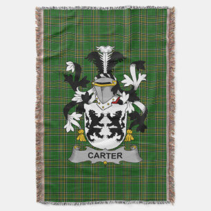 Irish Carter Coat of Arms Familienwappen Irland Decke