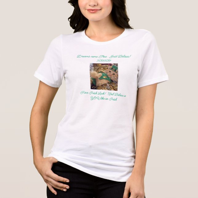 Irish Cat Humor Quote Tri-Blend Shirt (Vorderseite)