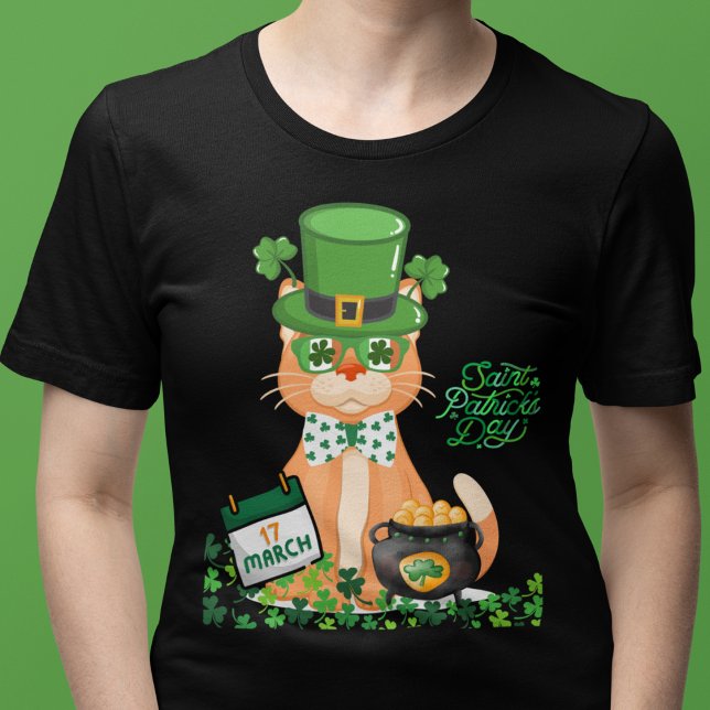 Irish Cat St Patricks Day T-Shirt (Von Creator hochgeladen)