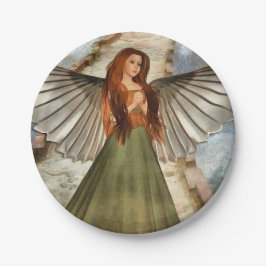 Irish Celtic Angel Christmas St.Patrick's Party Pappteller
