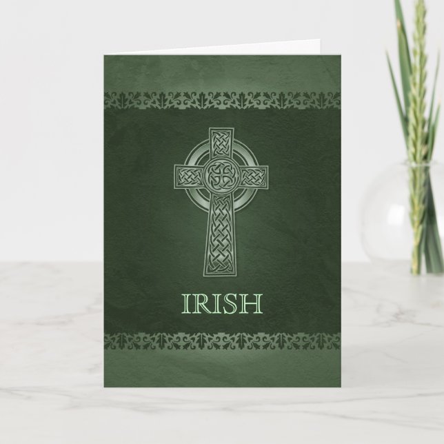 Irish Celtic Cross Sessing Grußkarte Karte (Vorderseite)