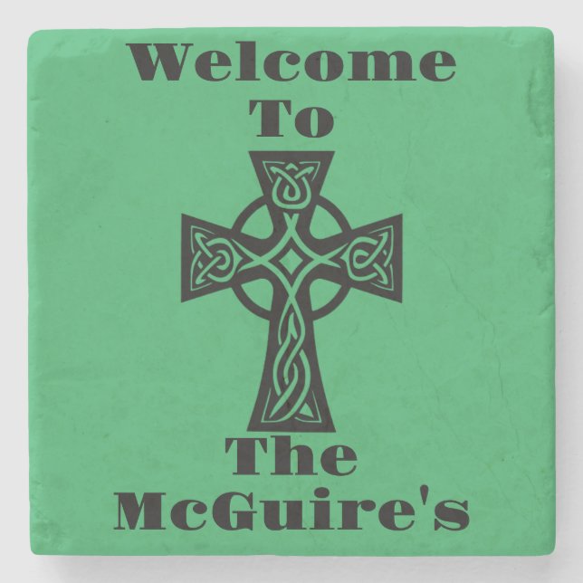 Irish Celtic Cross Untersetzer (Vorderseite)