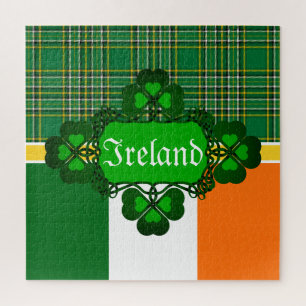Irish Celtic Kleeblatt/Ireland national kariert/fl