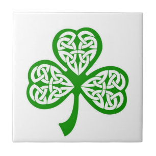 Irish Celtic Kleeblatt Keramik Tile Fliese