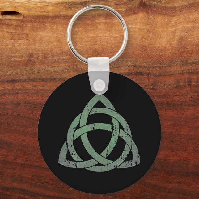 Irish Celtic Knot Triquetra Christliches Symbol Schlüsselanhänger (Vorderseite)