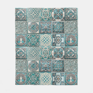 Irish Celtic Tiles Fleecedecke
