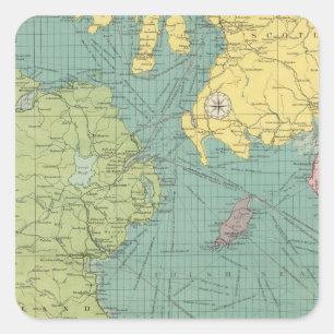Irish Channel Quadratischer Aufkleber